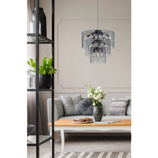 NIRA MD3523-14L-EBCN LAMPA WISZĄCA CZARNA/BLACK ZUMA LINE