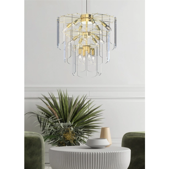 NIRA MD3523-14L-EGN NIRA LAMPA WISZĄCA ZŁOTA/GOLD ZUMA LINE