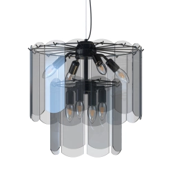 NIRA MD3523-8M-EBCN LAMPA WISZĄCA CZARNA Zuma Line - zdjęcie produktu