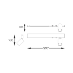 MANNARI W230757202 KINKIET CZARNY/BLACK ZUMA LINE