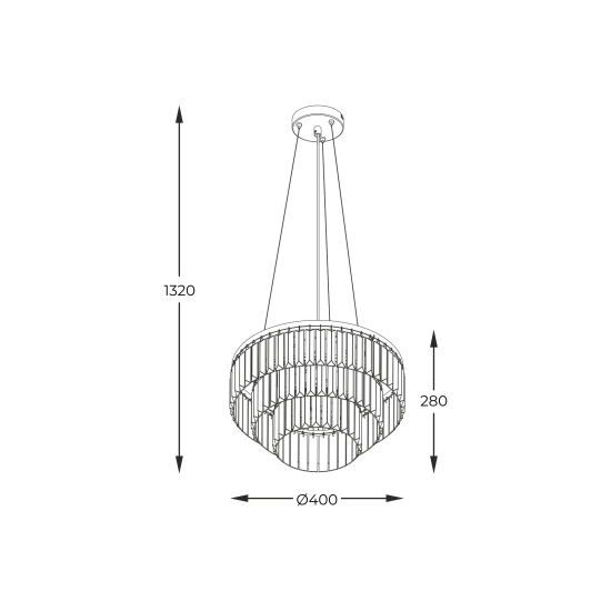 Tifanny P17127-4-1GD LAMPA WISZĄCA ZUMA LINE