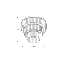 Tifanny P17127-4-BK LAMPA SUFITOWA Zuma Line - zdjęcie produktu