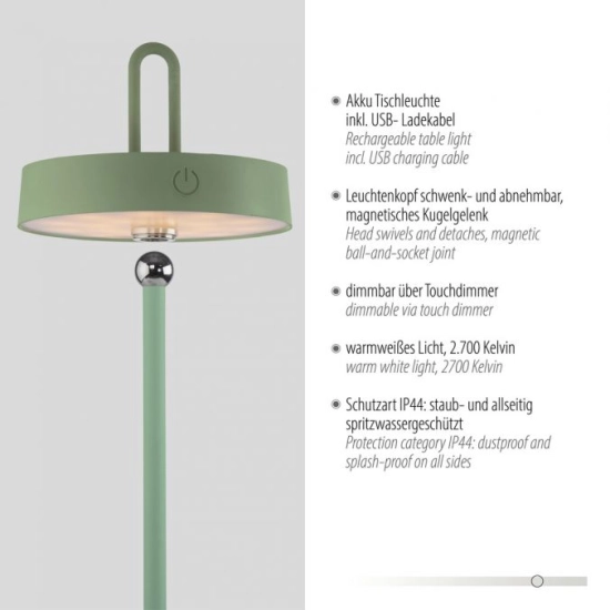 19310-43 LAMPA STOŁOWA AMAG GREEN IP44 Paul Neuhaus