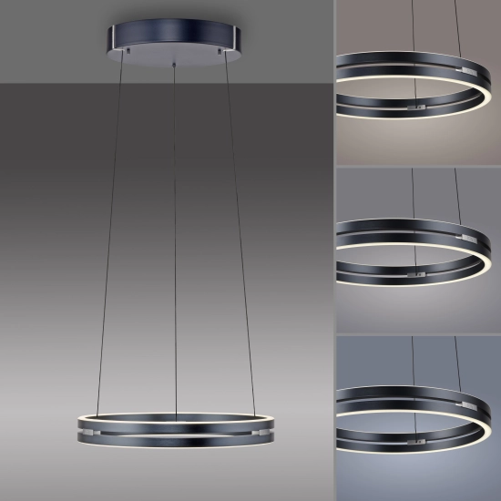 2550-15 PURE E-LOO LAMPA WISZĄCA z pilotem SZARY Paul Neuhaus