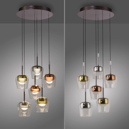2744-70 Q-KON LAMPA WISZĄCA z pilotem MULTIKOLOR Paul Neuhaus