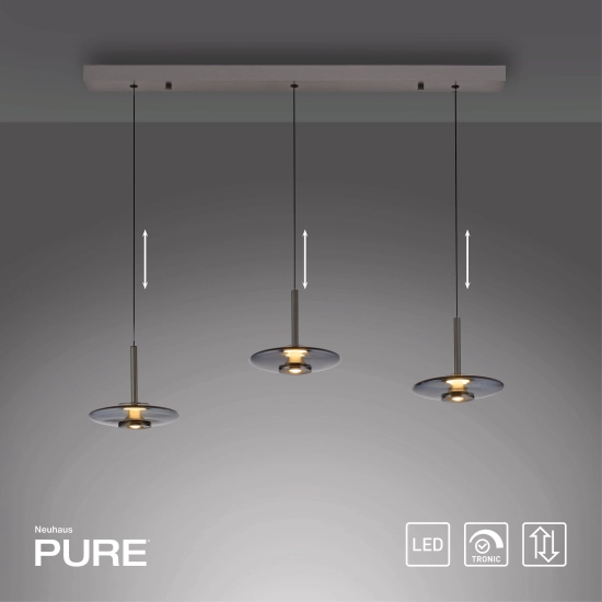 2083-15 PURE VITRU LAMPA WISZĄCA SZARY Paul Neuhaus