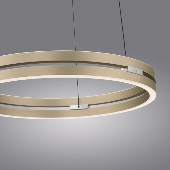 2550-60 PURE E-LOOP LAMPA WISZĄCA z pilotem MATOWY MOSIĄDZ Paul Neuhaus by Zuma
