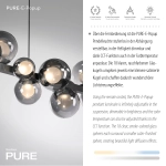 2557-15 PURE E-POPUP LAMPA WISZĄCA z pilotem SZARY Paul Neuhaus by Zuma