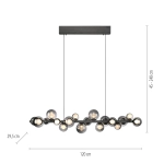 2557-15 PURE E-POPUP LAMPA WISZĄCA z pilotem SZARY Paul Neuhaus by Zuma