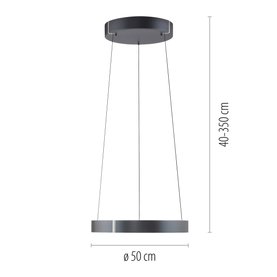 2560-15 PURE E-CLIPSE LAMPA WISZĄCA z pilotem SZARY Paul Neuhaus