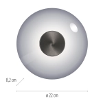 KINKIET/SUFITOWA 6082-15 PURE VITRUM KINKIET/LAMPA SUFITOWA SZARY Paul Neuhaus