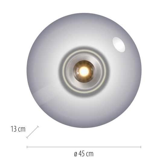 6083-15 PURE VITRUM LAMPA SUFITOWA SZARY Paul Neuhaus
