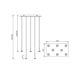 Lampa wisząca Mantra Andromeda 8934MA - rysunek techniczny