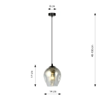 Lampa wisząca ISTAR 1 BL GRAFIT 680/1 EMIBIG Lighting