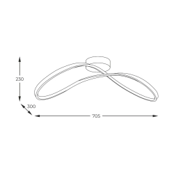 ERDA 19600C-BK LAMPA SUFITOWA CZARNA Zuma Line - zdjęcie produktu