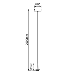 Lampa wisząca Mantra Andromeda 8931MA - rysunek techniczny