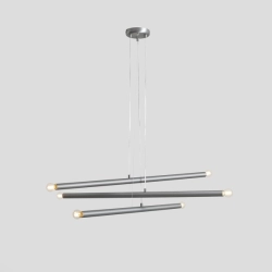 Lampa wisząca TUBO 6 Steel 1072K5 Aldex - zdjęcie dodatkowe 1