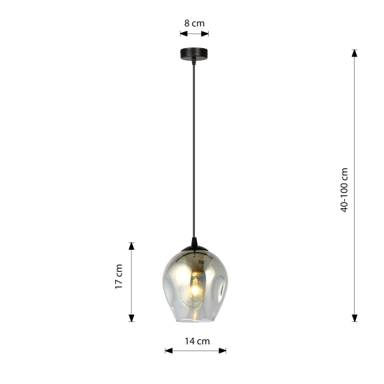 Lampa wisząca ISTAR 1 BL GRAFIT 680/1 EMIBIG Lighting