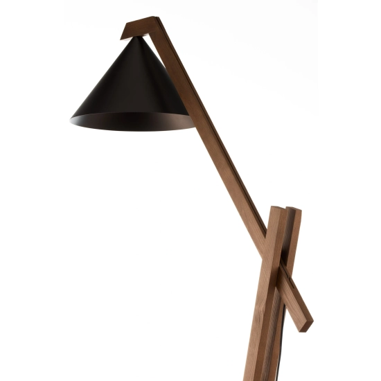 DECO Lampa podłogowa czarny/ciemny brąz 41632 Sigma - czarny, ciemny brąz - zdjęcie 3