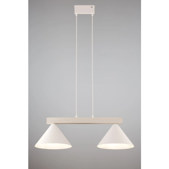 DECO 2 lampa wisząca biały/drewno bielone 41819 Sigma - biały, drewno bielone - zdjęcie 2