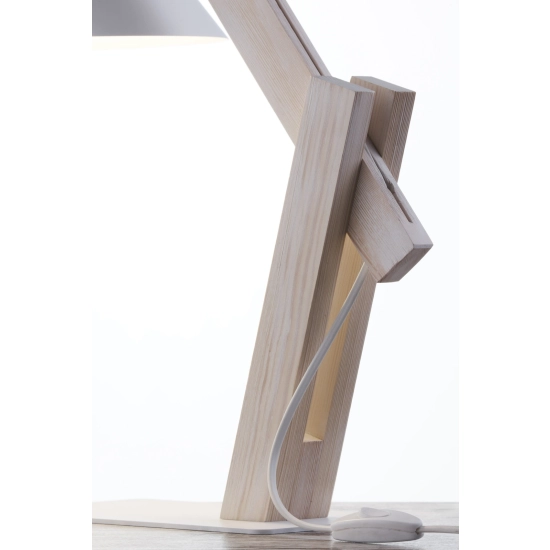 DECO lampka biały/drewno bielone 41820 Sigma - biały, drewno bielone - zdjęcie 3