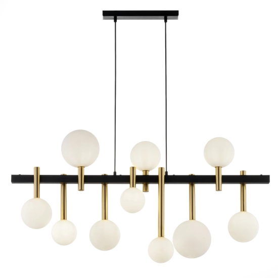 Lampa wisząca AKORD 10 zwis czarny/złoty szczotkowany 41934 Sigma - zdjęcie produktu