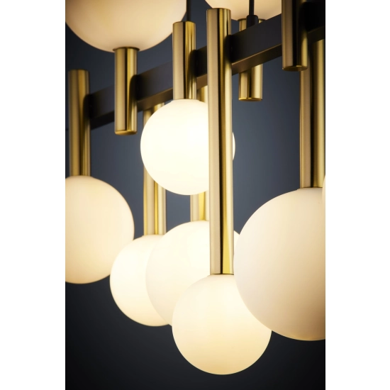 Lampa wisząca AKORD 10 zwis czarny/złoty szczotkowany 41934 Sigma - czarny / złoty szczotkowany - zdjęcie 3