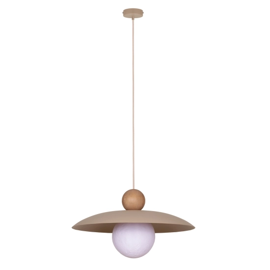 Lampa wisząca MOSAIC WOOD 1 ZWIS ciepły beż_jasny brąz 41948 Sigma - zdjęcie produktu