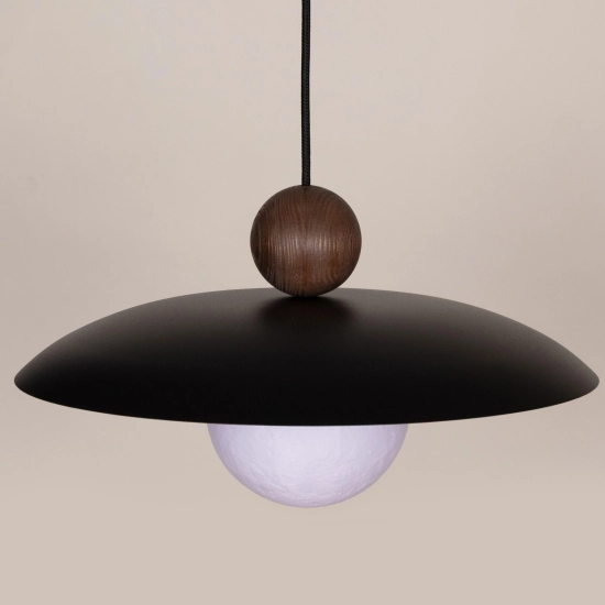 Lampa wisząca MOSAIC WOOD 1 ZWIS czarny_ciemny brąz 41949 Sigma - czarny/ciemny brąz - zdjęcie 2