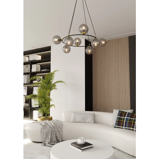 Lampa wisząca AZURA 8 BL GRAFIT 1294/8 EMIBIG Lighting