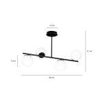 Lampa sufitowa BIOR 4 BLACK 1020/4 EMIBIG Lighting