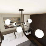 Lampa sufitowa HALLDOR 6 BLACK 1024/6 EMIBIG Lighting