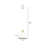 Lampa wisząca IBOR 1 WHITE 1043/1 EMIBIG Lighting