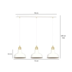 Lampa wisząca IBOR 3 WHITE 1043/3 EMIBIG Lighting