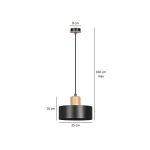 Lampa wisząca TORIN 1 BLACK 1046/1 EMIBIG Lighting
