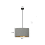 Lampa wisząca HILDE 1 BL GRAY 1050/1 EMIBIG Lighting