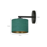 Kinkiet HILDE K1 BL GREEN 1051/K1 EMIBIG Lighting