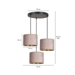 Lampa wisząca HILDE 3 BL PREMIUM ROSE 1053/3PREM EMIBIG Lighting