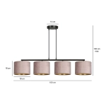 Lampa wisząca HILDE 4 BL ROSE 1053/4 EMIBIG Lighting