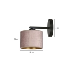 Kinkiet HILDE K1 BL ROSE 1053/K1 EMIBIG Lighting