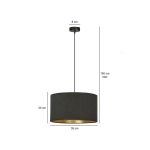 Lampa wisząca HILDE 1 BL BLACK 1054/1 EMIBIG Lighting