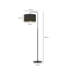 Lampa stojąca HILDE LP1 BL BLACK 1054/LP1 EMIBIG Lighting