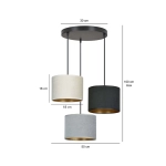 Lampa wisząca HILDE 3 BL PREMIUM MIX 1055/3PREM EMIBIG Lighting
