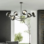 Lampa sufitowa HUNTER 6 BLACK/STRIPE 1101/6 EMIBIG Lighting