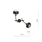 Kinkiet HUNTER K2 BLACK/STRIPE 1101/K2 EMIBIG Lighting