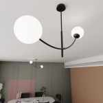 Lampa sufitowa HUNTER 2 BLACK/OPAL 1102/2 EMIBIG Lighting
