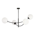 Lampa sufitowa HUNTER 4 BLACK/OPAL 1102/4 EMIBIG Lighting