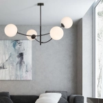 Lampa sufitowa HUNTER 4 BLACK/OPAL 1102/4 EMIBIG Lighting