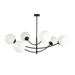 Lampa sufitowa HUNTER 6 BLACK/OPAL 1102/6 EMIBIG Lighting - zdjęcie produktu