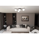 Lampa sufitowa SMART 4 BLACK/OPAL 1103/4 EMIBIG Lighting